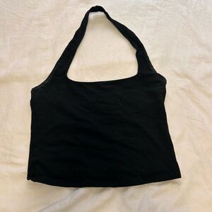 Garage Black Halter Crop Top